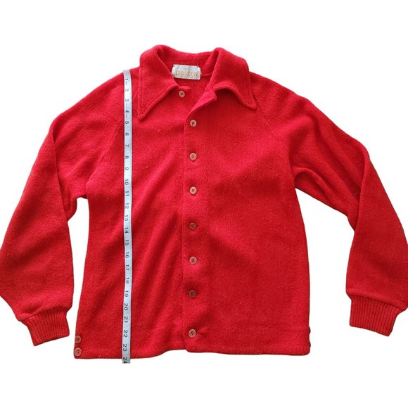 Janzten red orange mohair blend cardigan - Picture 5 of 10